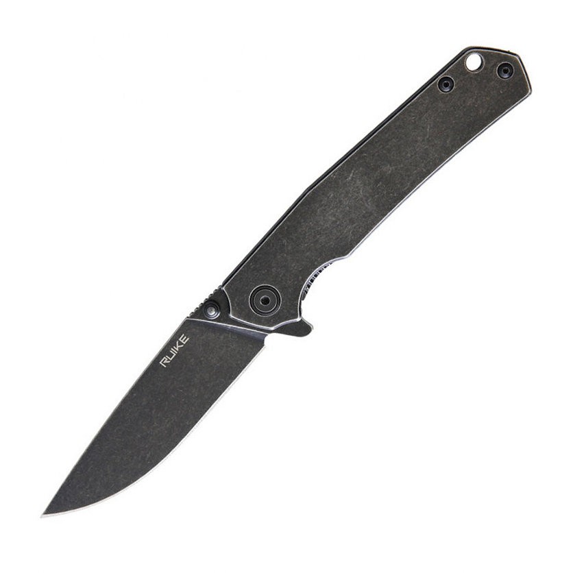 Ніж складаний туристичний Ruike P801-SB, (8.6 см) 14C28N / 3cr14n чорний