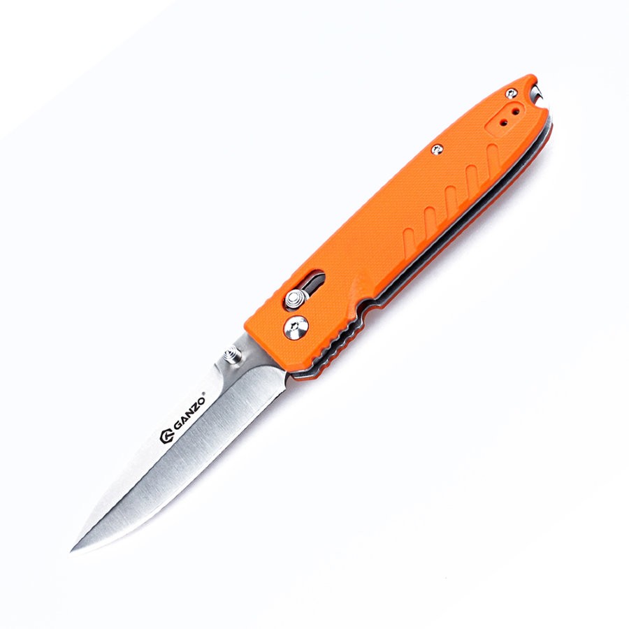 Ніж складаний туристичний Ganzo G746- 440С / G10 помаранчевий