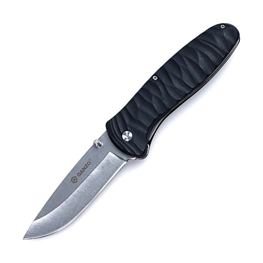 Ніж складаний туристичний Ganzo G6252 (8.9 см) BDR4116 / fiberglass чорний