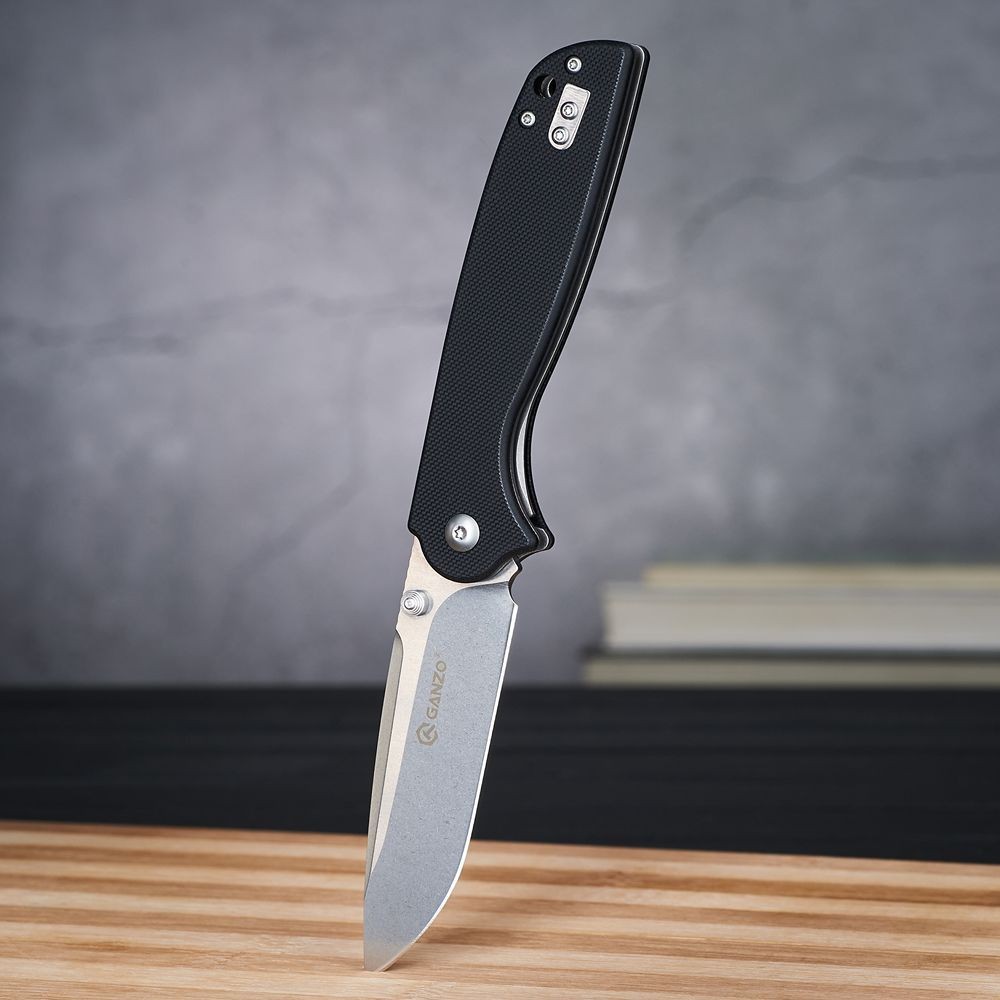 Ніж складаний туристичний Ganzo G6803 8CR14 / G10 чорний