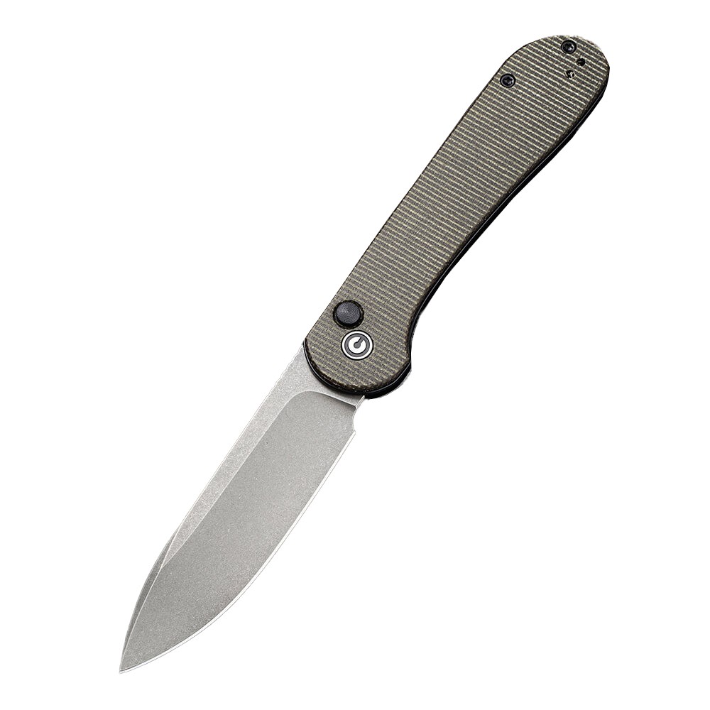 Ніж складаний туристичний Civivi Elementum Pocket, 14C28N / Micarta сірий