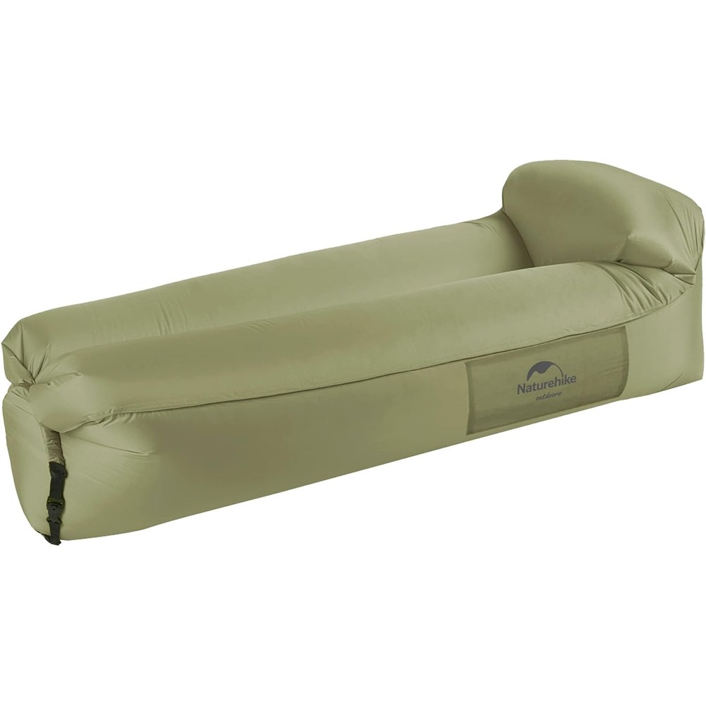 Матрац, ламзак надувний Naturehike NH20FCD06, 180х70х52 см, оливковий, має чохол-рюкзак