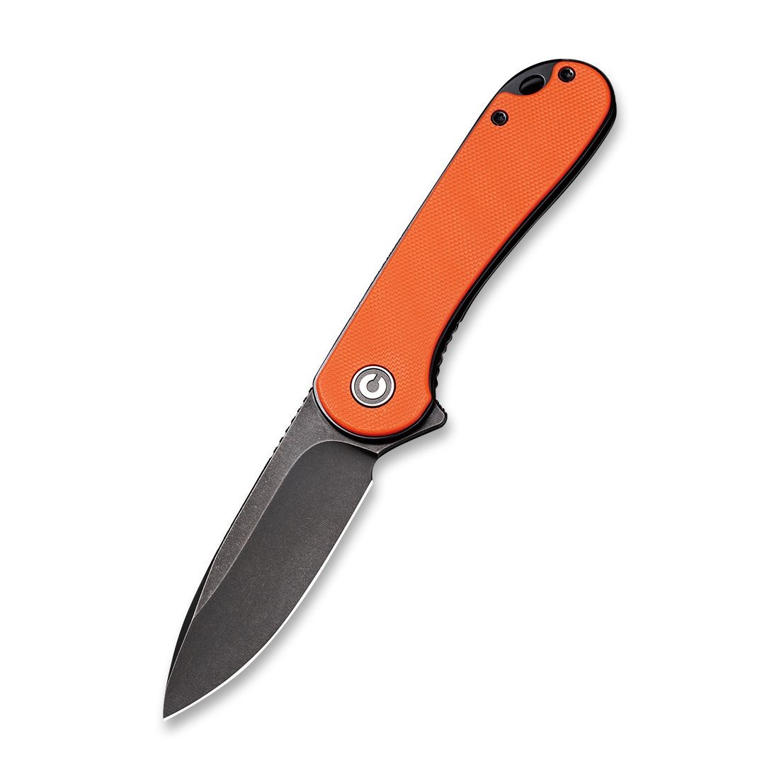 Ніж складаний кишеньковий Civivi Elementum, (7.5 см) чорне лезо D2 / G10 помаранчевий