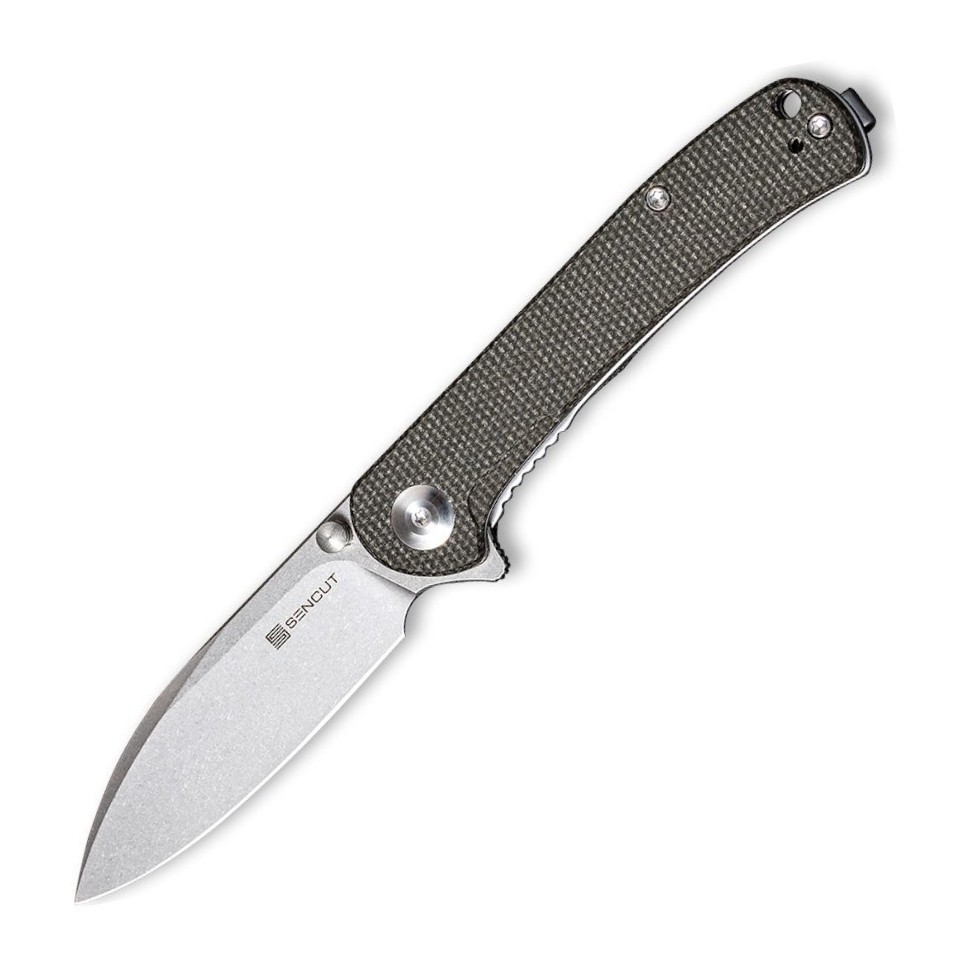 Ніж складаний кишеньковий Sencut Scepter, 9Cr18MoV / Micarta сірий