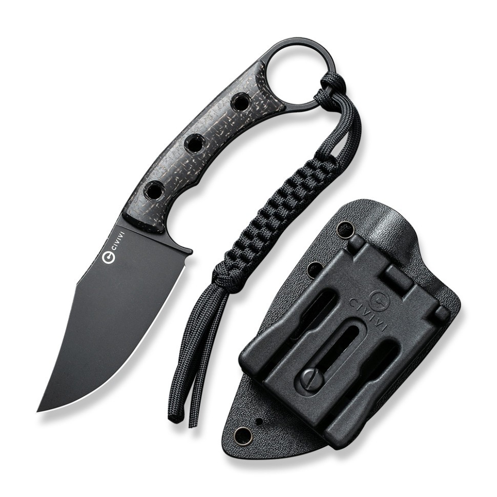Ніж фіксований тактичний Civivi Midwatch, N690 / Micarta чорний