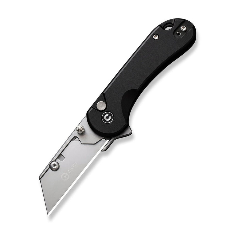 Ніж трапеція складаний кишеньковий Civivi Elementum Utility, (5.8 см) 6Cr13 / Aluminum чорний