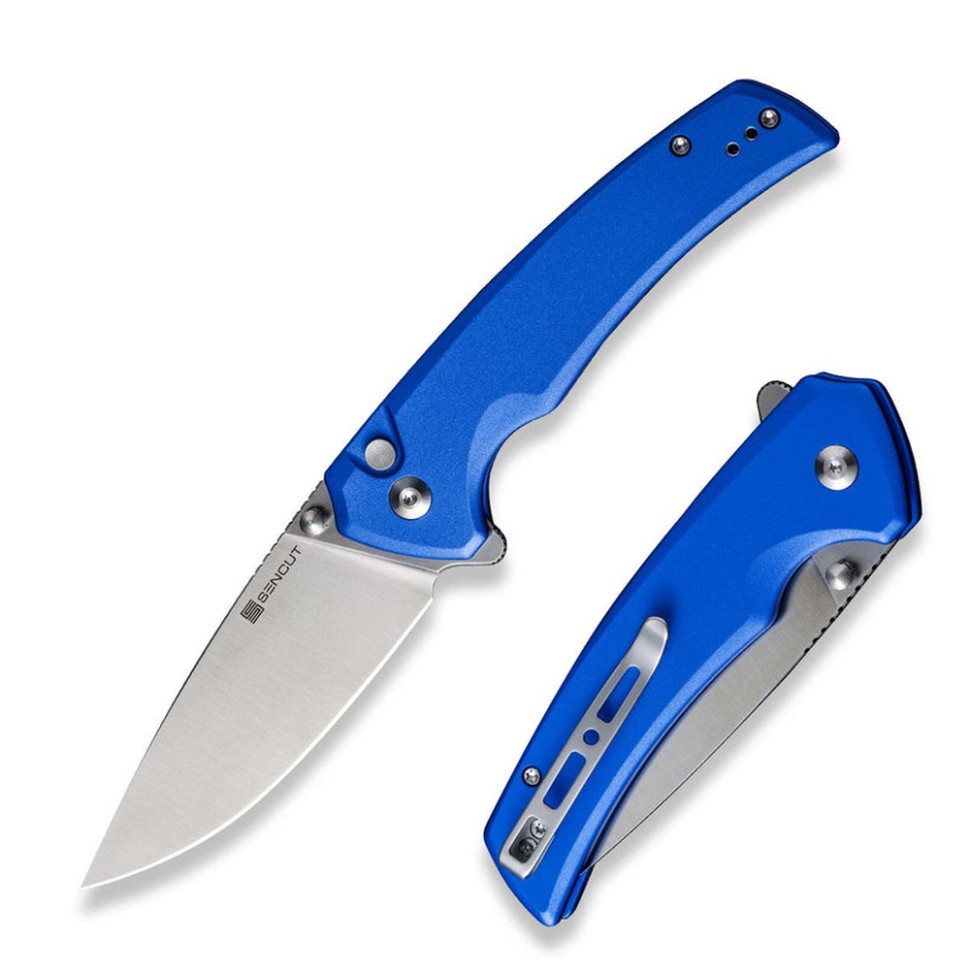 Ніж складаний туристичний Sencut Serene, D2 / Aluminum синій