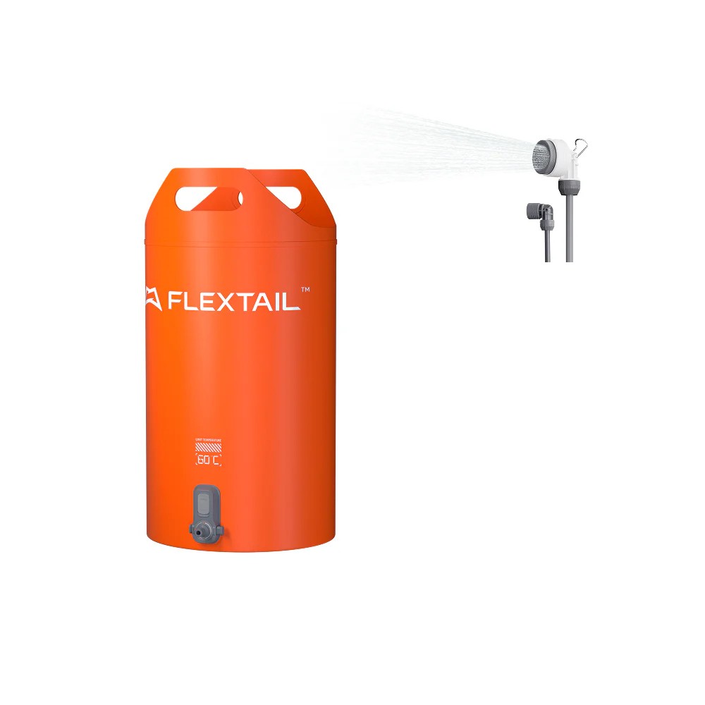 Душ портативний із ємністю та насосом Flextail Tiny Shower Bucket, 20л, помаранчевий