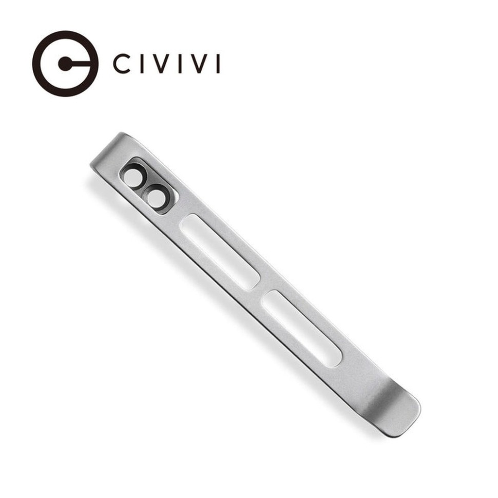 Кліпса кишенькова сталева Civivi без гвинтів CA-06B-V1