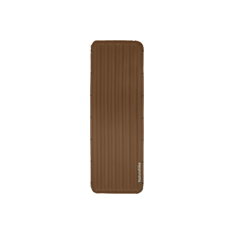 Матрац туристичний надувний одномісний Naturehike CNK2450WS034, 198х68х9. , коричневий, для кемпінгу із мішком для надування