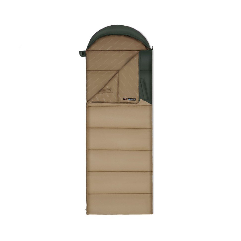 Спальник з капюшоном Naturehike Sunny Day PL02 U250 CNK2550WS028, , правий, коричнево-зелений