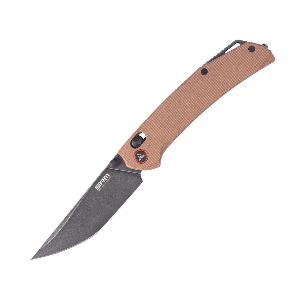 Ніж складаний туристичний SRM Asika 411L-MN 14C28N / Micarta коричневий