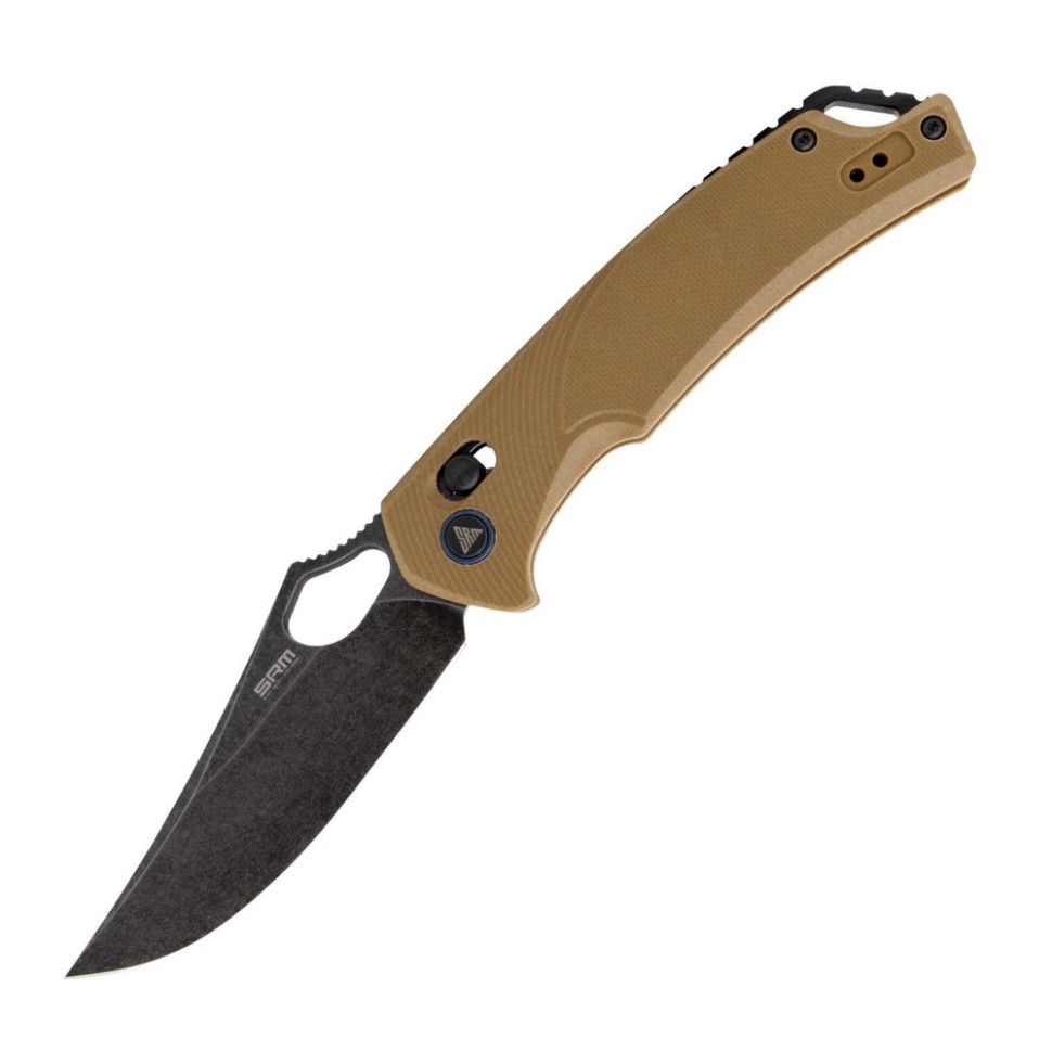 Ніж складаний туристичний SRM Retriever -GW D2 / G10 коричневий