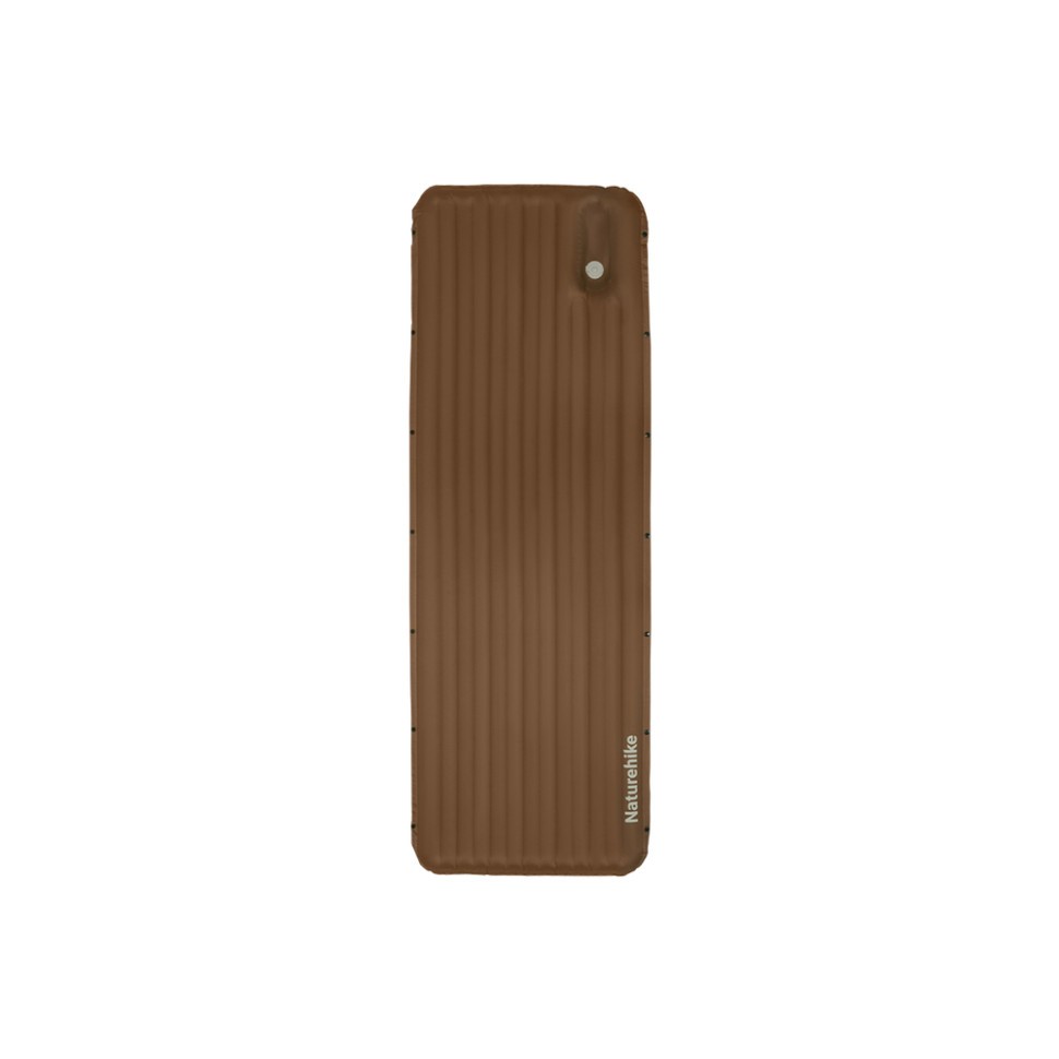 Матрац туристичний надувний одномісний  Naturehike CNK2450WS035, 198х68х9.5 см, коричневий із вбудованою помпою для надування