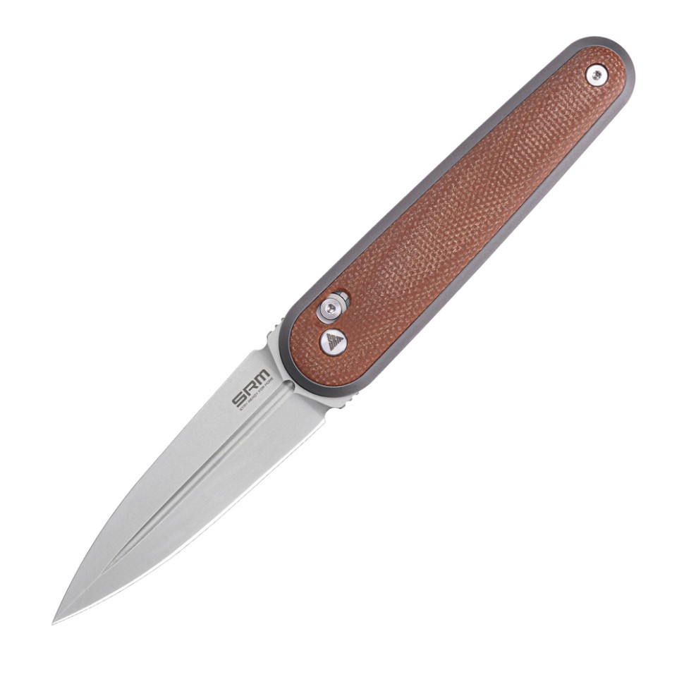 Ніж складаний кишеньковий SRM Twin 251MB-MN N690 / Micarta коричневий