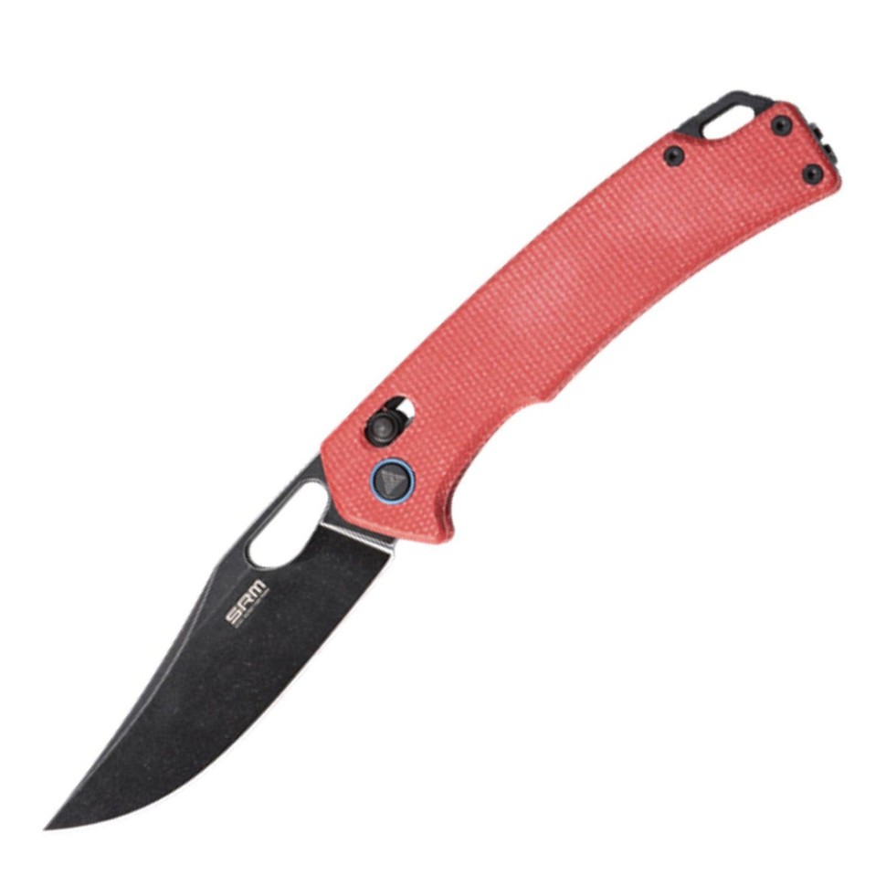 Ніж складаний туристичний SRM Retriever -MR2 10Cr / Micarta червоний