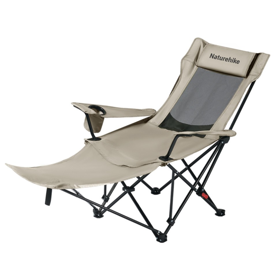 Крісло-шезлонг складане Naturehike CNK2550JJ023 Nightfall T05, сталь, хакі