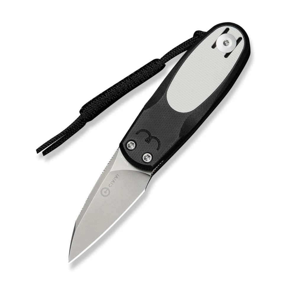 Ніж складаний кишеньковий Civivi Purr, Nitro-V / G10 чорний/білий