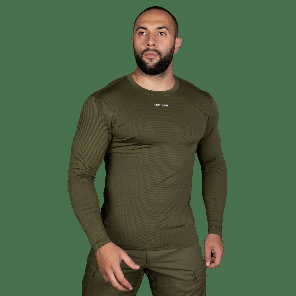 Лонгслів CoolTouch Олива Ukraine (7342), XXXL
