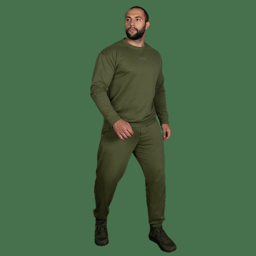 Спортивний костюм Basic Cotton Олива (7382), M
