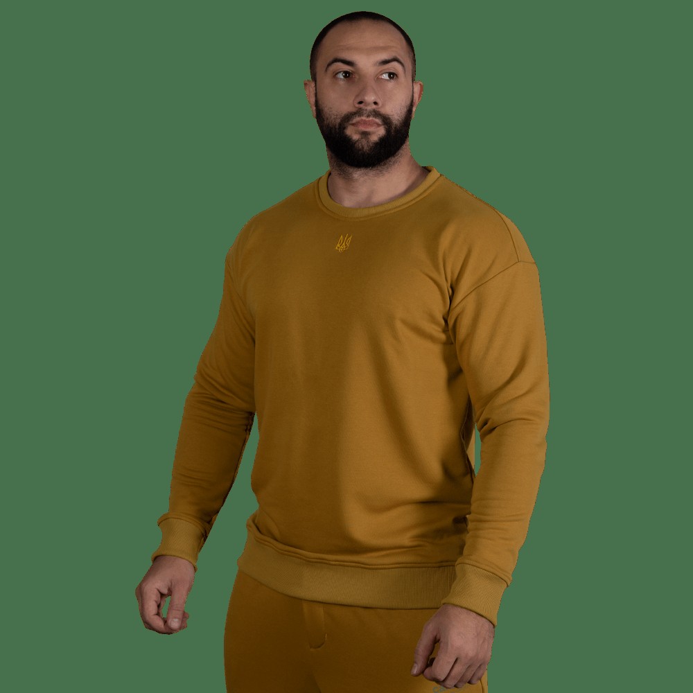 Світшот Basic 2.0 Койот (золотий тризуб) (7432), XXXL