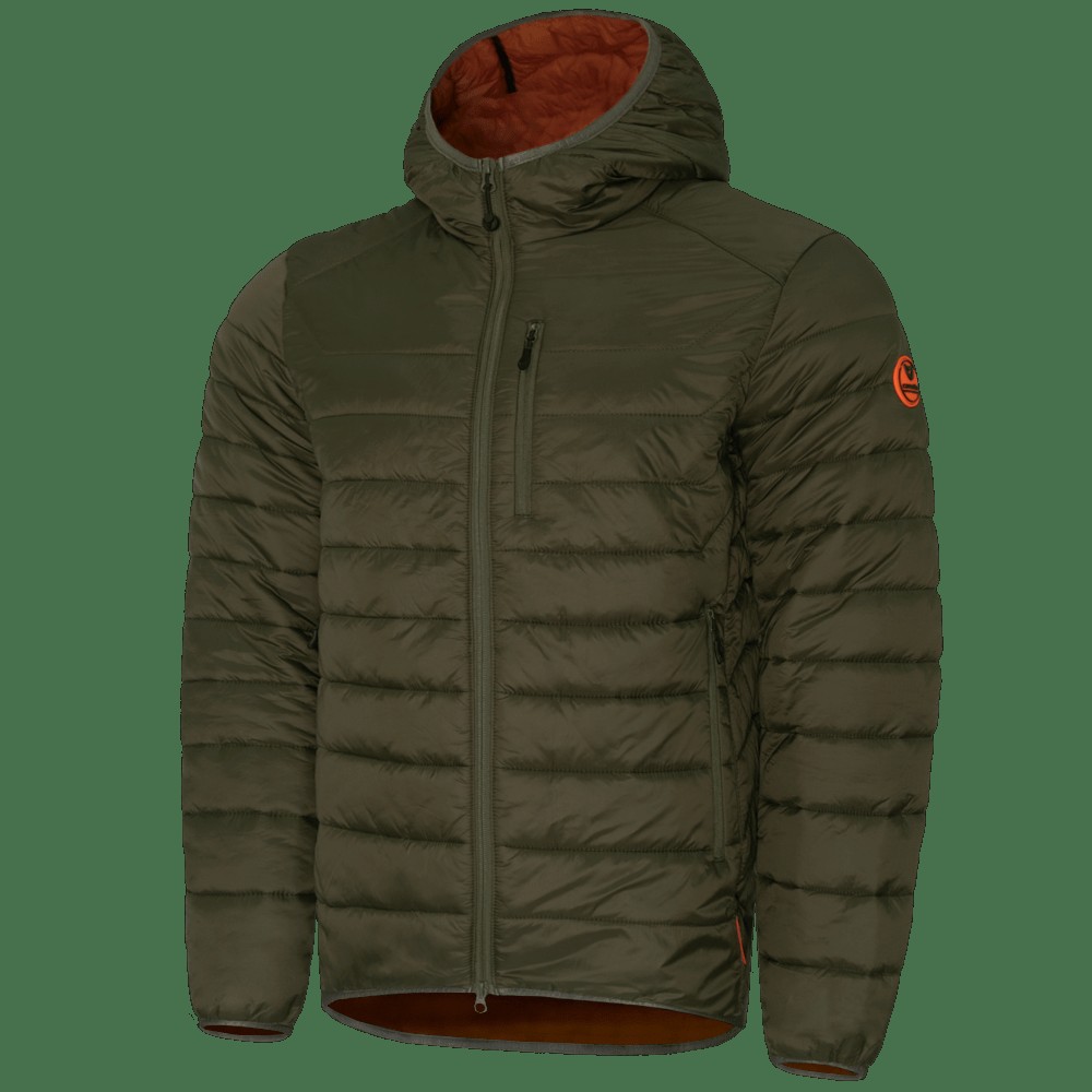 Легкий Пуховик Storm Hood G-Loft 150 Олива/Помаранчовий, M