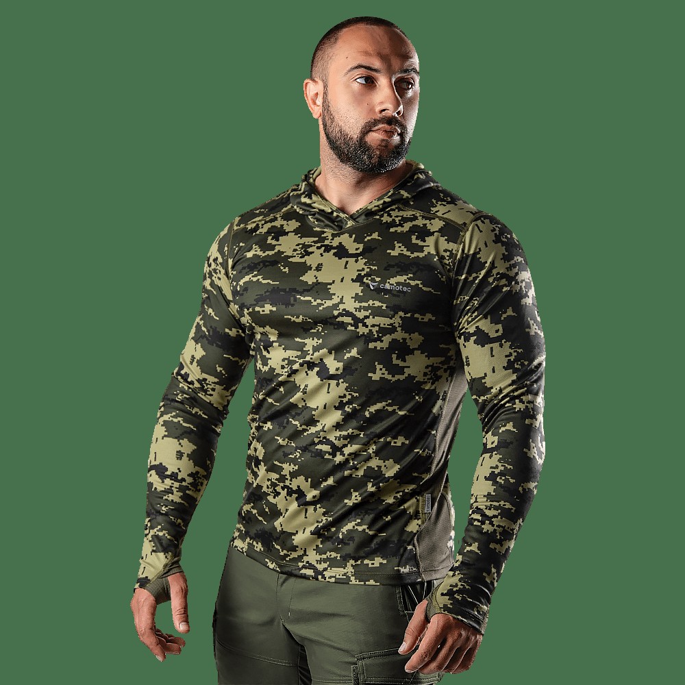 Лонгслів Chiton Air Hood Pixel Green (8063), XXXL