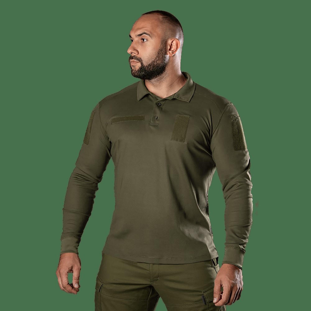 Поло Army ID Long CoolPass Pique LT Олива (8291), XXXXL
