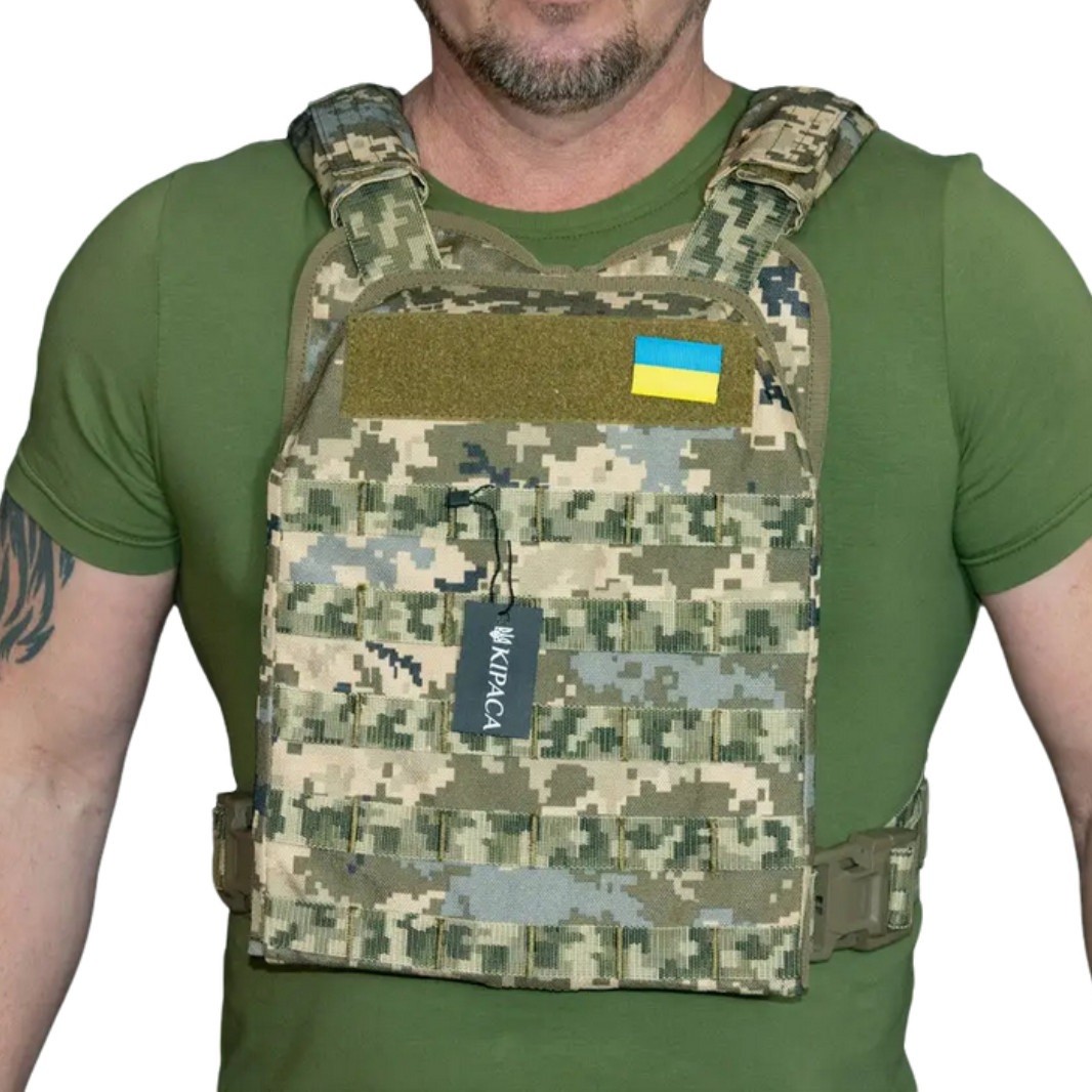 Плитоноска полегшена з кордури Kirasa піксель