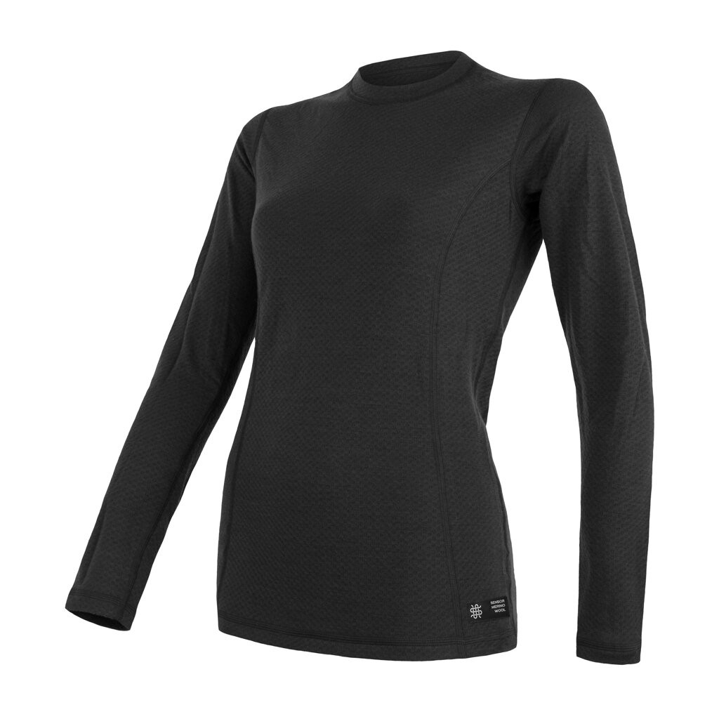 Термофутболка жіноча Sensor Merino DF LS black 15100029, SW11M-black-L