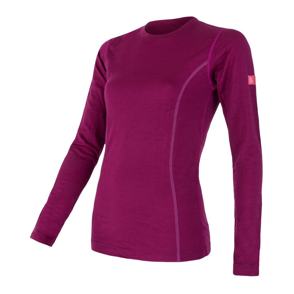 Термофутболка жіноча Sensor Merino Active LS lilla 12110027, SW11MA-lilla-M