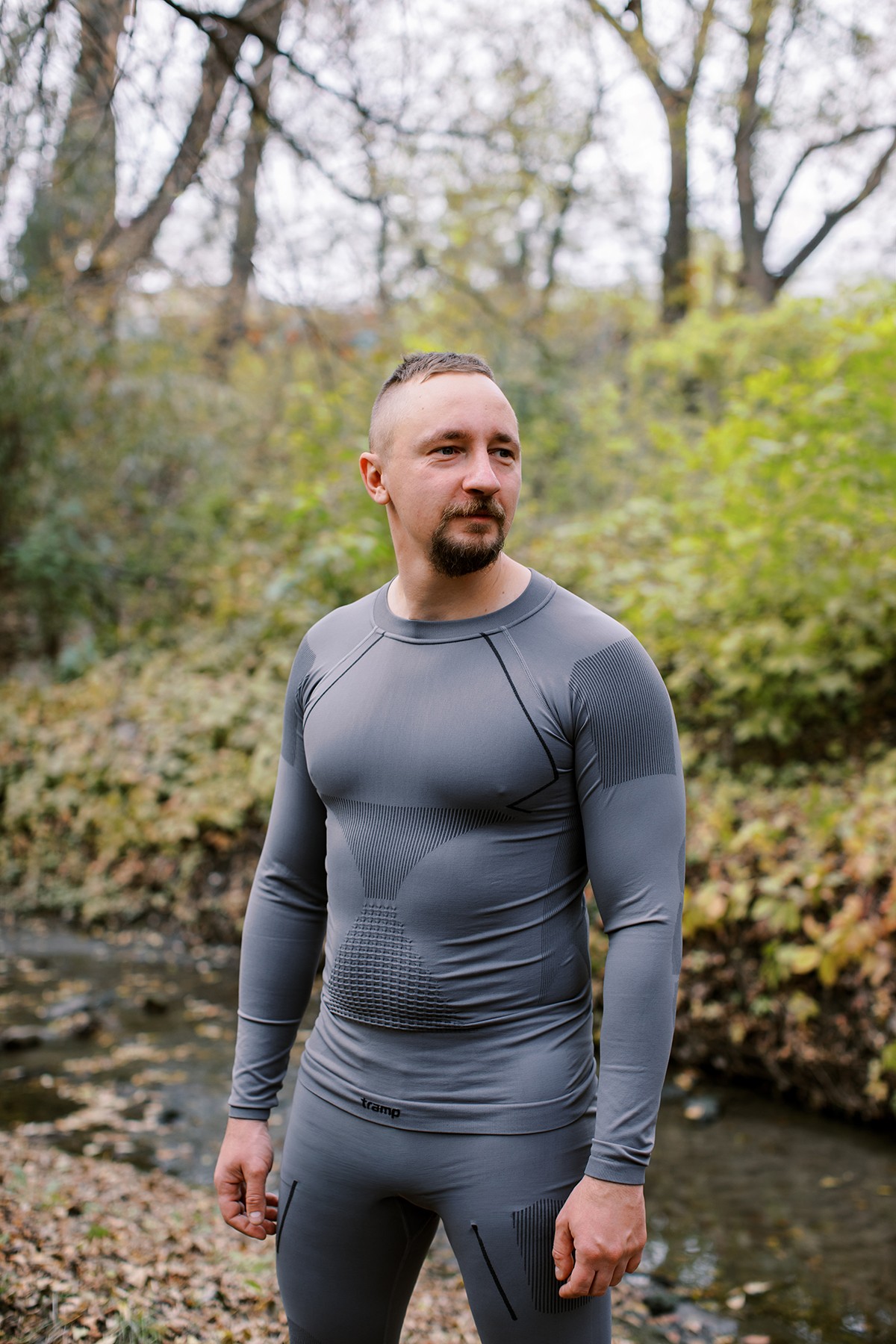 Термобілизна чоловіча Tramp Active комплект (футболка+штани) UTRUM-021-grey, L/XL