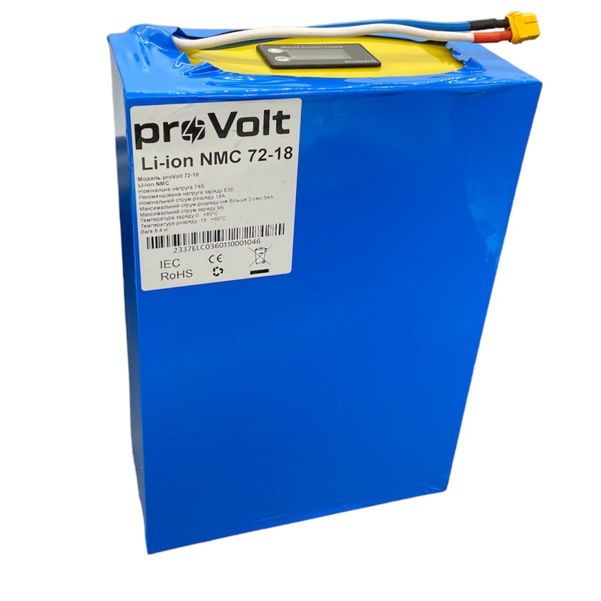 Акумуляторна батарея proVolt Li-NMC 72V-18AH