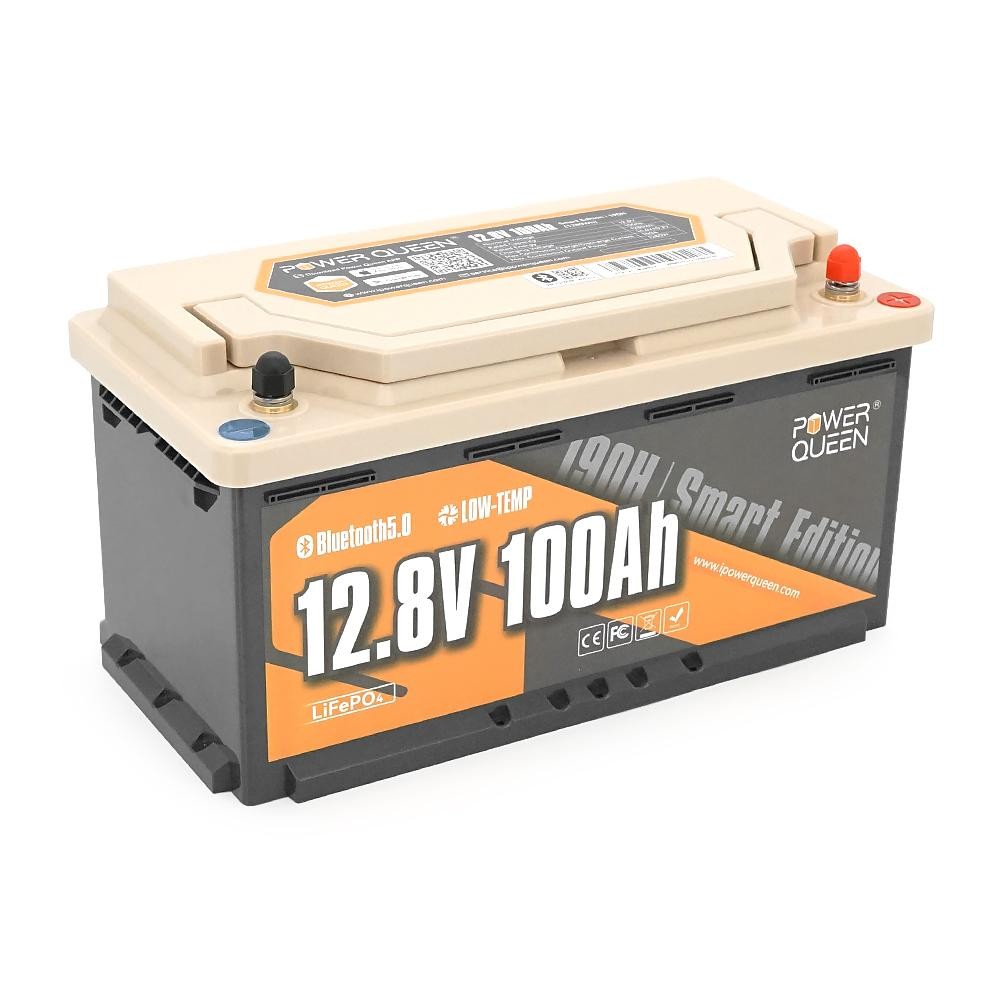 Літій-залізо-фосфатний акумулятор Power Queen RV190 12.8V 100Ah H190 SmartBT