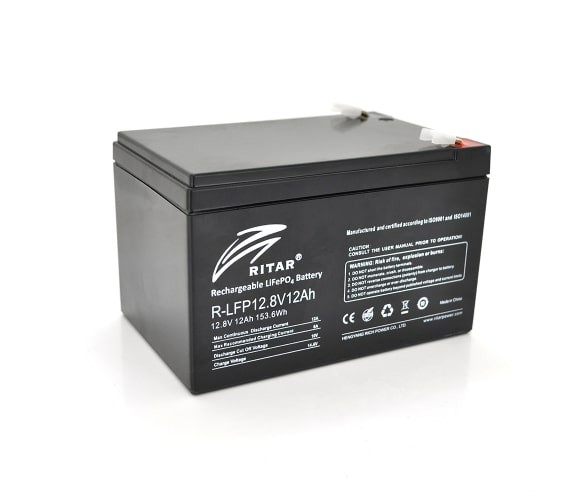 Акумуляторна батарея RITAR R-LFP 12.8V 12Ah 153.6Wh BMS  07749